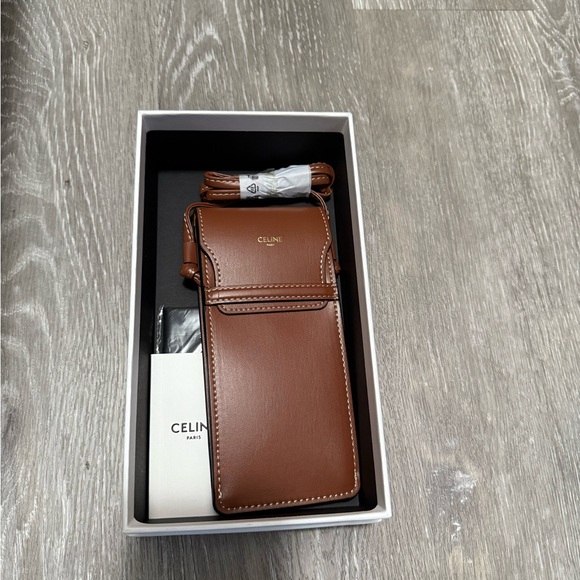 Celine Tan Leather Sunglasses Case - Picture 1 of 3
